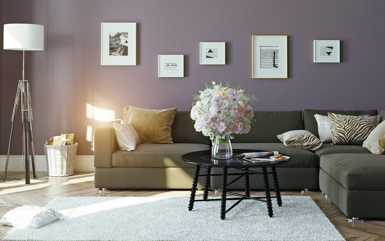 Living room with framed artwork on the wall, Art Effects gallery Southampton